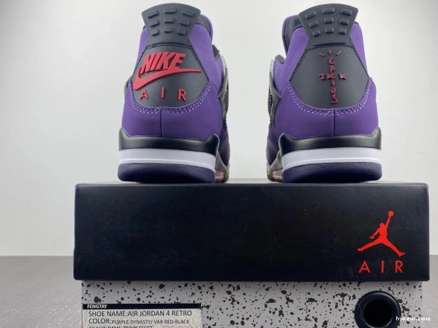 HYPE 766296 Purple 4 Retro Scott Travis Jordan Family) LN4 (Friends and 0822